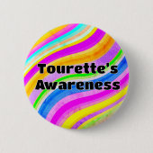 Tourette’s Awareness Badge – Abstract Calm Swirl Button (Vorderseite)