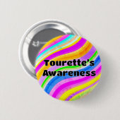Tourette’s Awareness Badge – Abstract Calm Swirl Button (Vorne & Hinten)