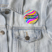 Tourette’s Awareness Badge – Abstract Calm Swirl Button (Beispiel)