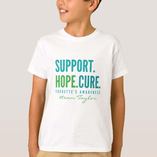Tourette Support Individuelle Name Kids T - Shirt (Vorderseite)