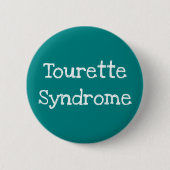 Tourette-Syndrom Aquamarin Button (Vorderseite)