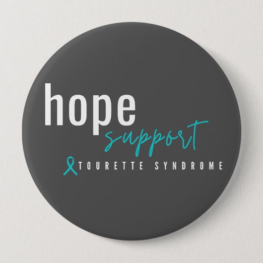 Tourette-Syndrom. Hoffnungsunterstützung. Buttons (Vorderseite)