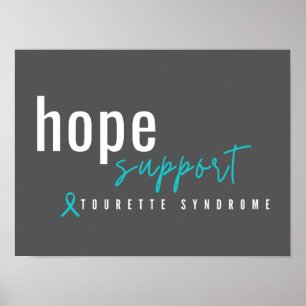 Tourette-Syndrom. Hoffnungsunterstützung. Poster &