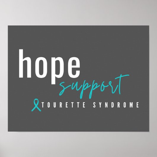 Tourette-Syndrom. Hoffnungsunterstützung. Poster & (Vorne)