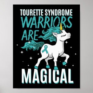 Tourette-Syndrom Magisches Einhorn, Aquamarine Rib Poster