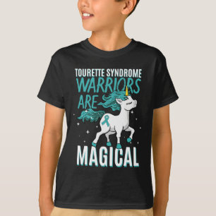 Tourette-Syndrom Magisches Einhorn, Aquamarine Rib T-Shirt
