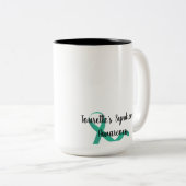 Tourette-Syndrom Rabbit Custom-Tasse Zweifarbige Tasse (VorderseiteRechts)