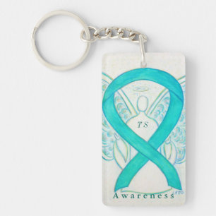 Tourette-Syndrom (TS) Awareness Ribbon-Schlüsselan Schlüsselanhänger