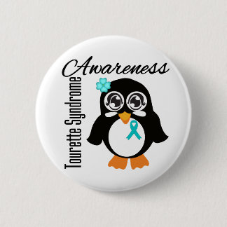 Tourette Syndrome Awareness Penguin Button