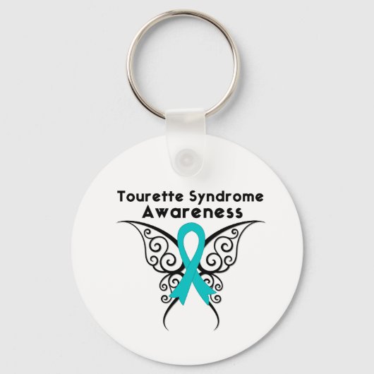 Tourette Syndrome Awareness Tattoo Butterfly Schlüsselanhänger (Vorderseite)