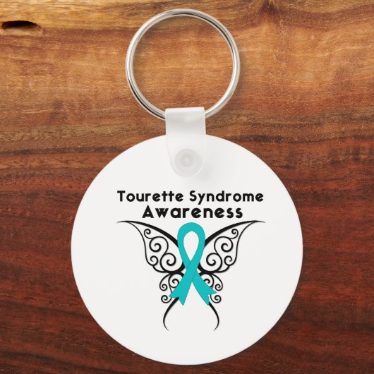 Tourette Syndrome Awareness Tattoo Butterfly Schlüsselanhänger (Vorderseite)
