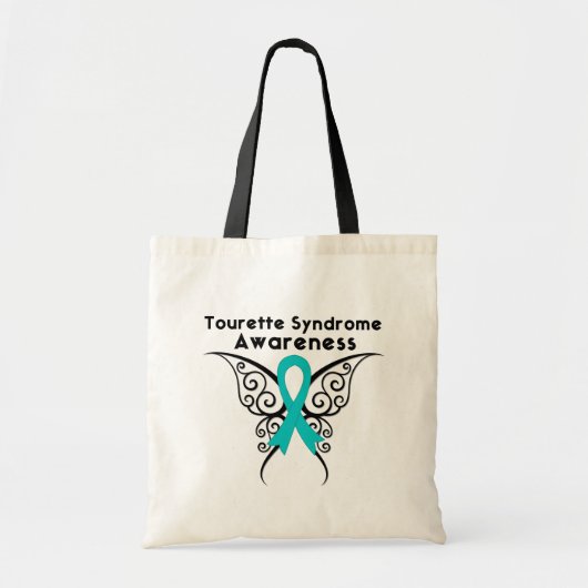 Tourette Syndrome Awareness Tattoo Butterfly Tragetasche (Vorne)