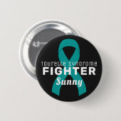 Tourette Syndrome Ribbon Black Button (Vorne & Hinten)