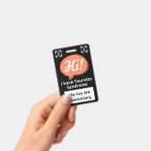 Tourette Syndrome Speech Bubble Volunteer Lanyard  Ausweis (Handheld)