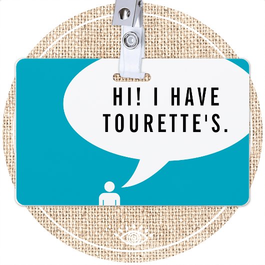 TOURETTE SYNDROME Sprachblase Ausweis