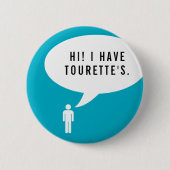 TOURETTE SYNDROME Sprachblase Button (Vorderseite)