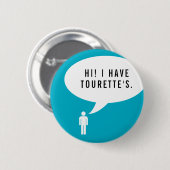 TOURETTE SYNDROME Sprachblase Button (Vorne & Hinten)