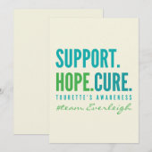 Tourettes Custom Support Hoffnung heilen Ankündigu Einladung (Vorne/Hinten)