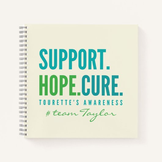 Tourette's Custom support hope Notebook Journal Notizblock (Vorderseite)