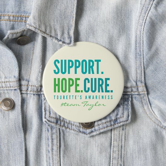 Tourette's Individuelle Name Support Hoffnungsheil Button (Beispiel)