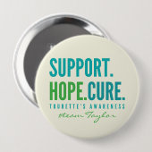 Tourette's Individuelle Name Support Hoffnungsheil Button (Vorne & Hinten)