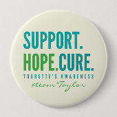 Tourette's Individuelle Name Support Hoffnungsheil Button (Vorderseite)