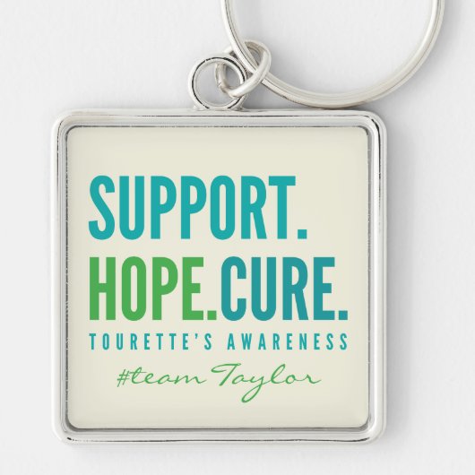 Tourettes Individuelle Name unterstützen Hoffnung Schlüsselanhänger (Vorne)