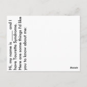 Tourettes ist nur die Spitze des Eisbergs Postkarte (Rückseite)