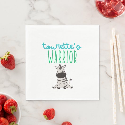 Tourette's Krieger niedliche Kinder Serviette (Beispiel)