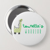Tourettes Kriegerbewusstsein niedlich Button-Gesch Button (Vorne & Hinten)