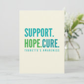 Tourette's support hope cuure Invitation Card Einladung (Stehend Vorderseite)
