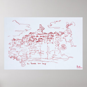 Tourettes sur Loup, Provence   Südfrankreich Poster