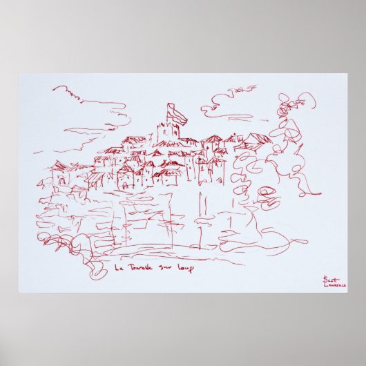 Tourettes sur Loup, Provence | Südfrankreich Poster (Vorne)