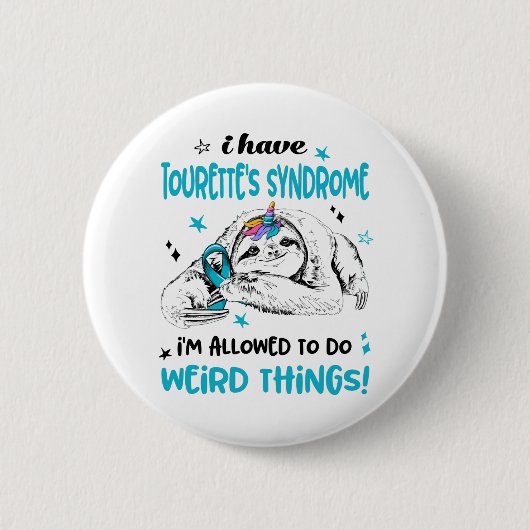 Tourette's Syndrome Awareness Month Ribbon Geschen Button (Vorderseite)