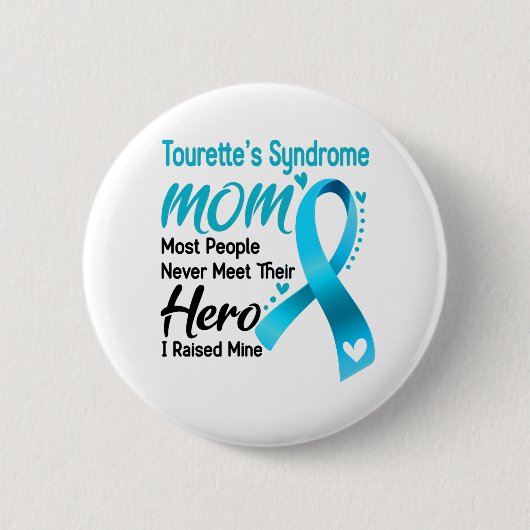 Tourette's Syndrome Awareness Month Ribbon Geschen Button (Vorderseite)