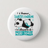Tourette's Syndrome Awareness Month Ribbon Geschen Button (Vorderseite)