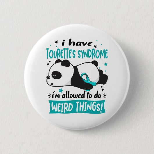 Tourette's Syndrome Awareness Month Ribbon Geschen Button (Vorderseite)