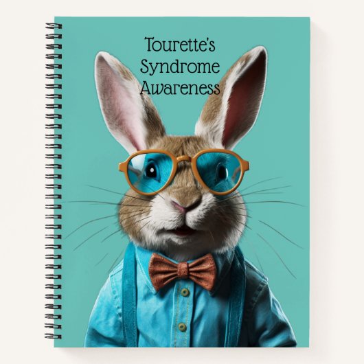 Tourette's Syndrome Awareness Rabbit Notebook Notizblock (Vorderseite)