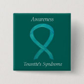 Tourettes Syndrome Awareness Ribbon Custom Button (Vorderseite)