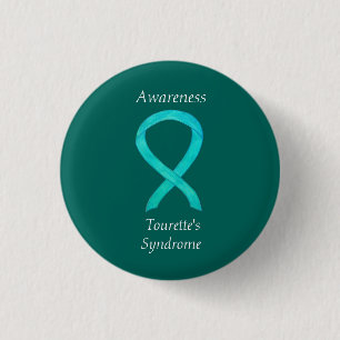 Tourettes Syndrome Awareness Ribbon Custom Button