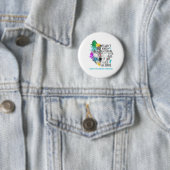 Tourette's Syndrome Awareness Ribbon Support Gesch Button (Beispiel)