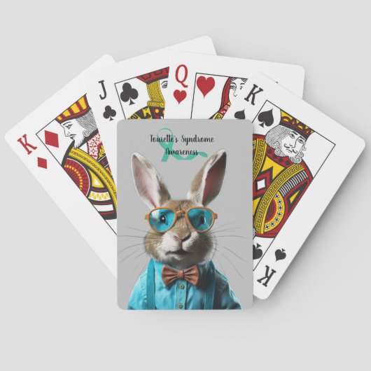 Tourette's Syndrome Custom Playing Cards Rabbit Spielkarten (Rückseite)