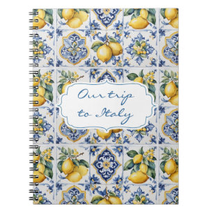 Touring Italy Amalfi Tiles Notebook Notizblock