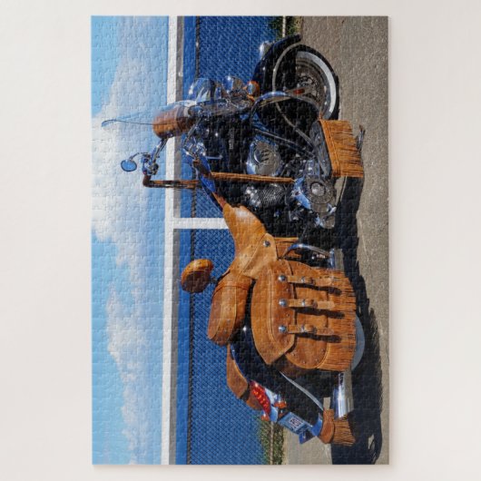 TOURING MOTORRAD BROWN SADDLE UND BAGEN PUZZLE (Vertikal)