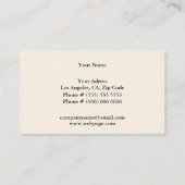 Tourismus-Visitenkarte Visitenkarte (Rückseite)