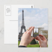 Tourist in Paris Postkarte (Vorne/Hinten)