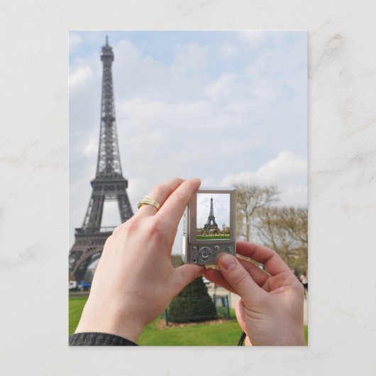 Tourist in Paris Postkarte (Vorderseite)
