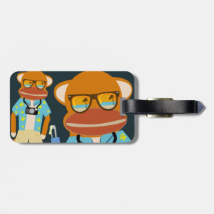 Tourist-Sockmonkey-Reise-Tag Gepäckanhänger