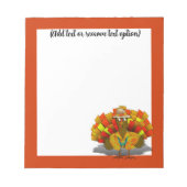 Tourist Türkei Erntedank Notizblock (Vorderseite)