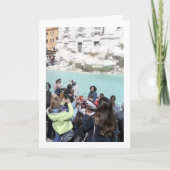 Touristen am Trevi-Brunnen, Roma Karte (Vorderseite)